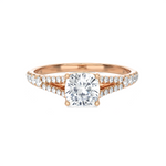 1 1/4 ctw Round Lab Grown Diamond Side Stone Engagement Ring