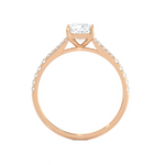 1 1/4 ctw Round Lab Grown Diamond Side Stone Engagement Ring