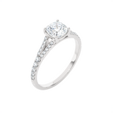1 1/4 ctw Round Lab Grown Diamond Side Stone Engagement Ring