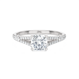 1 1/4 ctw Round Lab Grown Diamond Side Stone Engagement Ring
