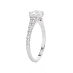 1 1/4 ctw Round Lab Grown Diamond Side Stone Engagement Ring