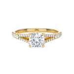 1 1/4 ctw Round Lab Grown Diamond Side Stone Engagement Ring