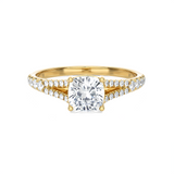 1 1/4 ctw Round Lab Grown Diamond Side Stone Engagement Ring