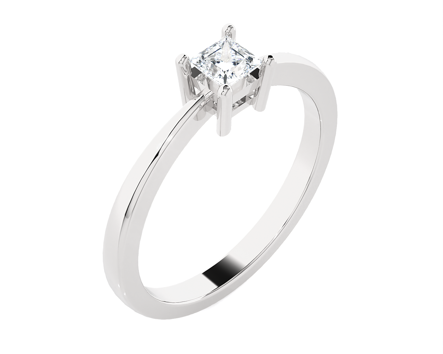1/4 ctw Round Lab Grown Diamond Solitaire Engagement Ring