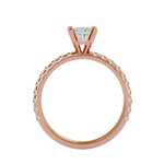 1 ctw Princess-Cut Lab Grown Diamond Side Stone Engagement Ring
