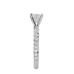 1 ctw Princess-Cut Lab Grown Diamond Side Stone Engagement Ring
