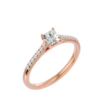 5/8 ctw Oval Lab Grown Diamond Side Stone Engagement Ring