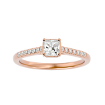 5/8 ctw Oval Lab Grown Diamond Side Stone Engagement Ring