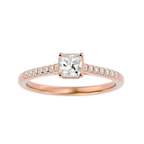 5/8 ctw Oval Lab Grown Diamond Side Stone Engagement Ring