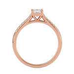5/8 ctw Oval Lab Grown Diamond Side Stone Engagement Ring