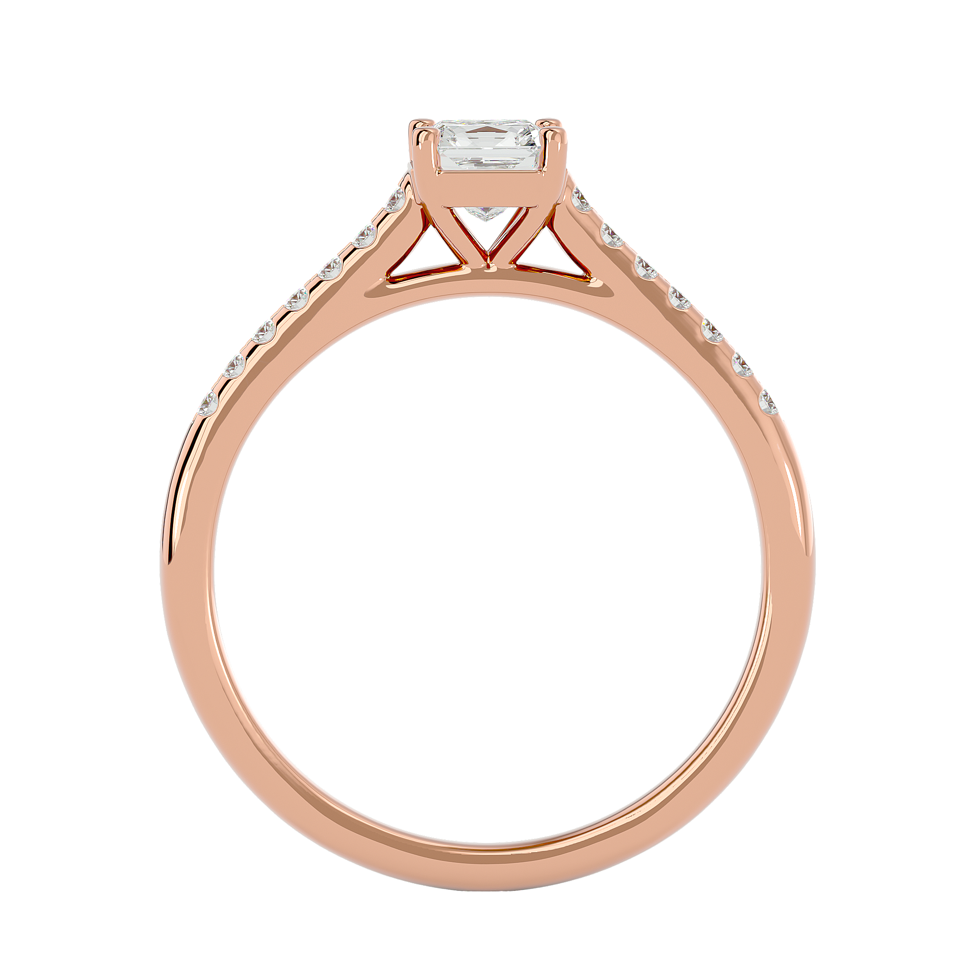 5/8 ctw Oval Lab Grown Diamond Side Stone Engagement Ring