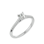 5/8 ctw Oval Lab Grown Diamond Side Stone Engagement Ring