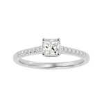 5/8 ctw Oval Lab Grown Diamond Side Stone Engagement Ring