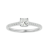 5/8 ctw Oval Lab Grown Diamond Side Stone Engagement Ring