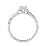 5/8 ctw Oval Lab Grown Diamond Side Stone Engagement Ring