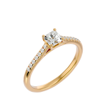 5/8 ctw Oval Lab Grown Diamond Side Stone Engagement Ring