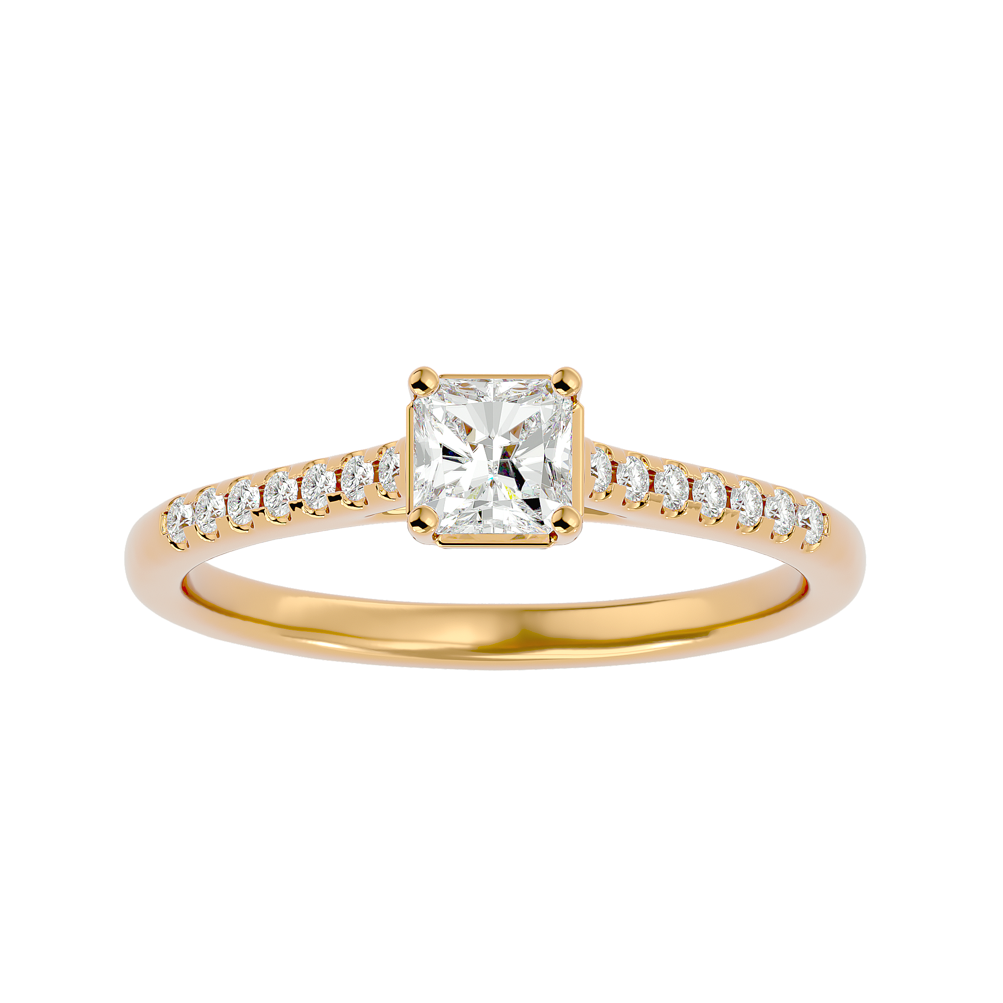5/8 ctw Oval Lab Grown Diamond Side Stone Engagement Ring
