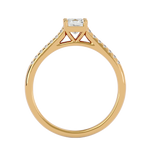 5/8 ctw Oval Lab Grown Diamond Side Stone Engagement Ring