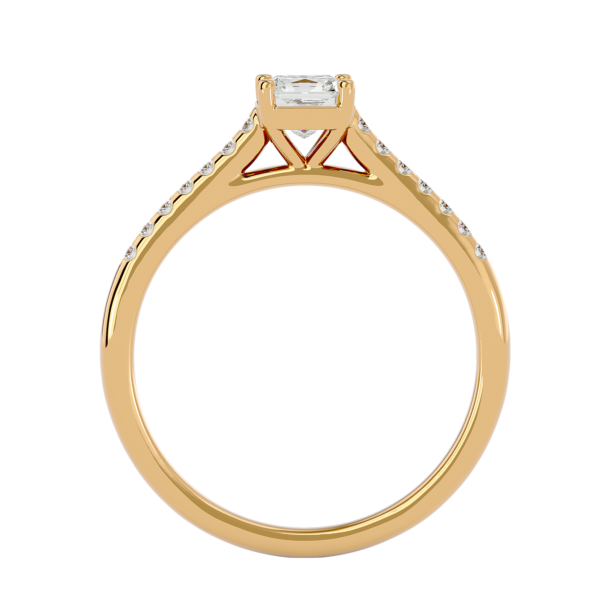 5/8 ctw Oval Lab Grown Diamond Side Stone Engagement Ring