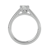 1 1/2 ctw Emerald-Cut Lab Grown Diamond Side Stone Engagement Ring