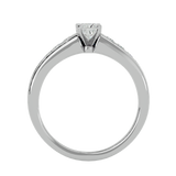 5/8 ctw Princess-Cut Lab Grown Diamond Side Stone Engagement Ring