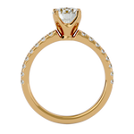 1 1/2 ctw Round Lab Grown Diamond Side Stone Engagement Ring