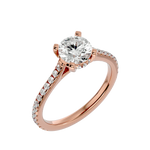 1 3/4 ctw Round Lab Grown Diamond Side Stone Engagement Ring