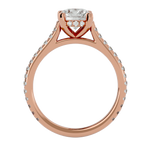 1 3/4 ctw Round Lab Grown Diamond Side Stone Engagement Ring
