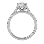 1 3/4 ctw Round Lab Grown Diamond Side Stone Engagement Ring
