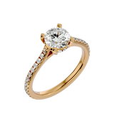 1 3/4 ctw Round Lab Grown Diamond Side Stone Engagement Ring