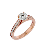 1 5/8 ctw Round Lab Grown Diamond Side Stone Engagement Ring