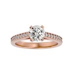 1 5/8 ctw Round Lab Grown Diamond Side Stone Engagement Ring
