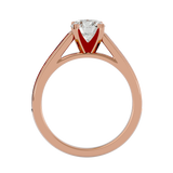 1 5/8 ctw Round Lab Grown Diamond Side Stone Engagement Ring
