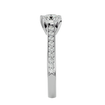1 5/8 ctw Round Lab Grown Diamond Side Stone Engagement Ring