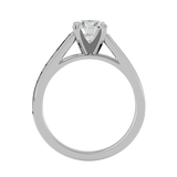 1 5/8 ctw Round Lab Grown Diamond Side Stone Engagement Ring