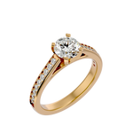 1 5/8 ctw Round Lab Grown Diamond Side Stone Engagement Ring