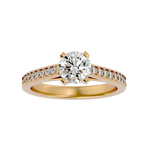1 5/8 ctw Round Lab Grown Diamond Side Stone Engagement Ring