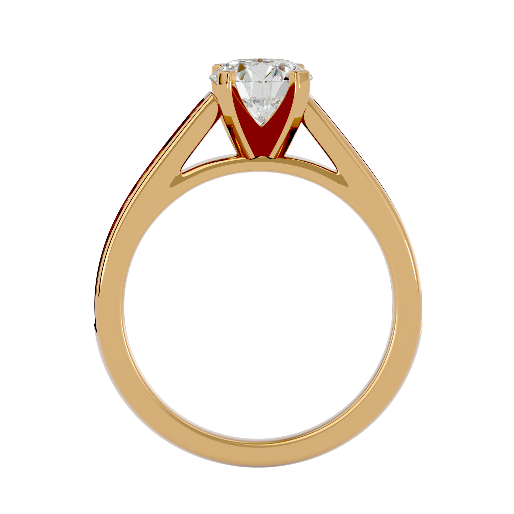 1 5/8 ctw Round Lab Grown Diamond Side Stone Engagement Ring
