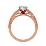 1/2 ctw Round Lab Grown Diamond Side Stone Engagement Ring