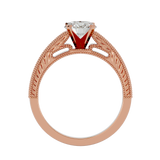 1/2 ctw Round Lab Grown Diamond Side Stone Engagement Ring
