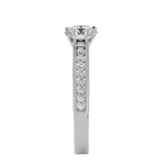 1/2 ctw Round Lab Grown Diamond Side Stone Engagement Ring
