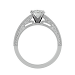 1/2 ctw Round Lab Grown Diamond Side Stone Engagement Ring