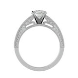 1/2 ctw Round Lab Grown Diamond Side Stone Engagement Ring