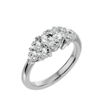 1 3/4 ctw Round Lab Grown Diamond Side Stone Engagement Ring