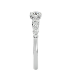 1 ctw Round Lab Grown Diamond Side Stone Engagement Ring