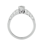 1 ctw Round Lab Grown Diamond Side Stone Engagement Ring