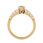 1 ctw Round Lab Grown Diamond Side Stone Engagement Ring