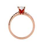 1/2 ctw Round Lab Grown Diamond Side Stone Engagement Ring