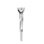 1/2 ctw Round Lab Grown Diamond Side Stone Engagement Ring