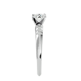 1/2 ctw Round Lab Grown Diamond Side Stone Engagement Ring
